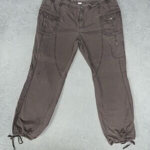 VTG Old Navy Pants Women Sz 20 Brown Cargo Pockets Utility Gorpcore 90s Y2k
